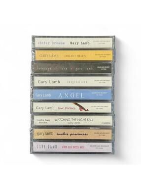 Vintage lot of 9 Gary Lamb cassette tapes NWT unopened in cellophane